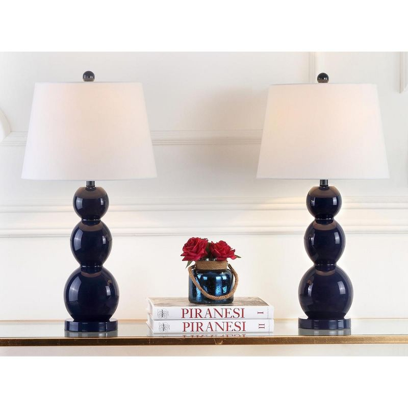 Jayne 3 Sphere Table Lamp (Set of 2) - Navy - Safavieh.
