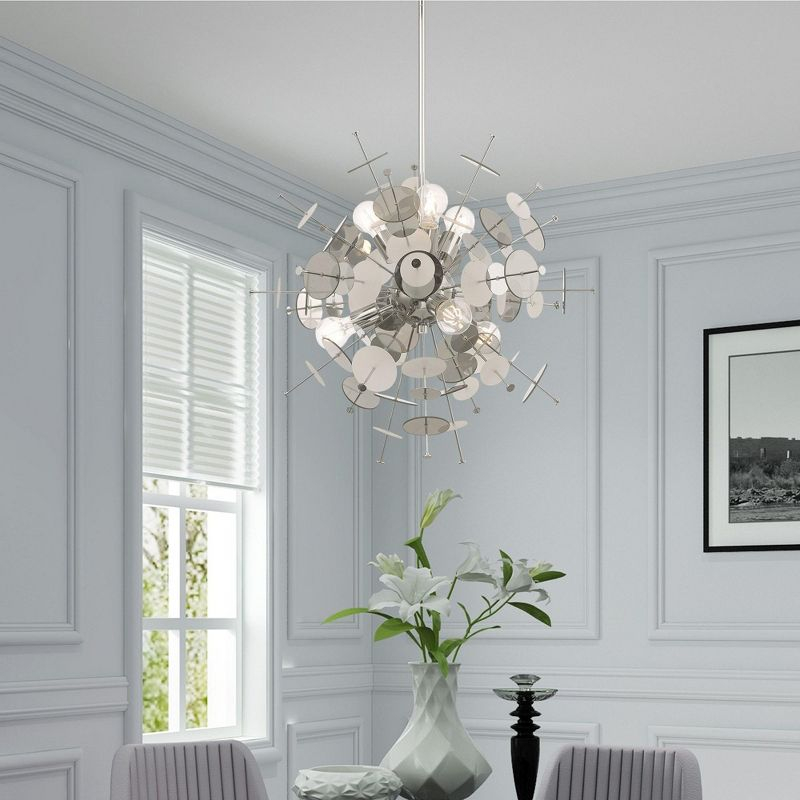 Livex Lighting Circulo 6 - Light Chandelier in  Polished Chrome