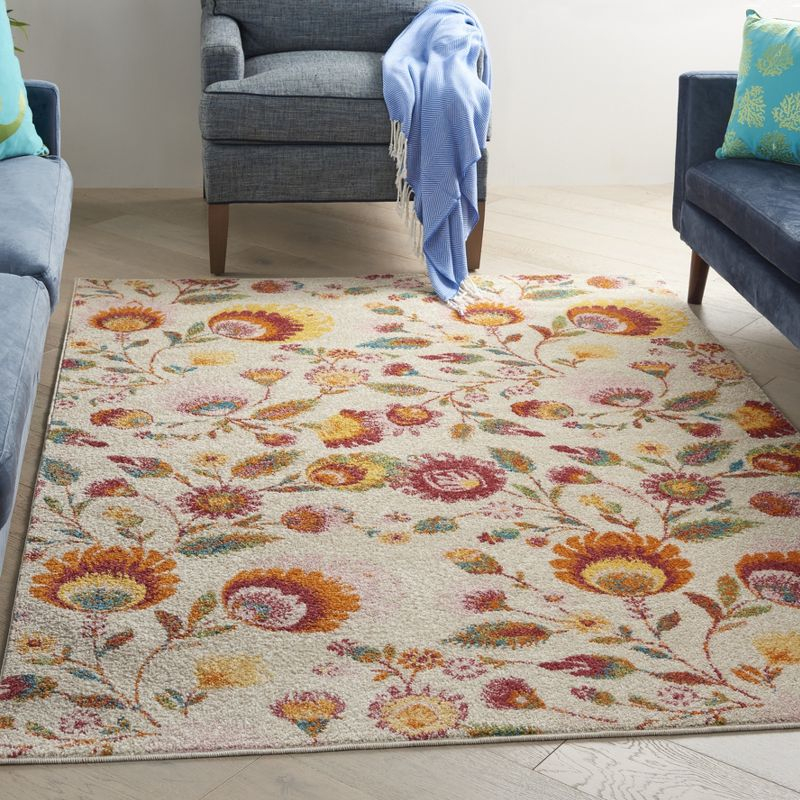 Nourison Allur Blooming Floral Indoor Area Rug Ivory Multicolor 4' x 6'