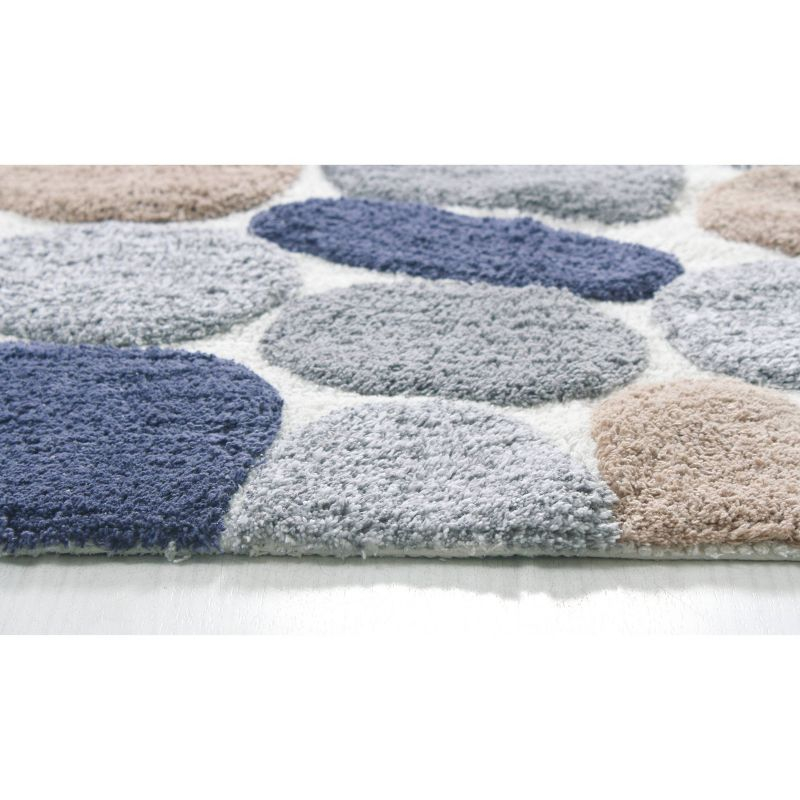 2pc 32"x20" Pebbles Bath Rug Set Gray/Blue - Chesapeake Merchandising
