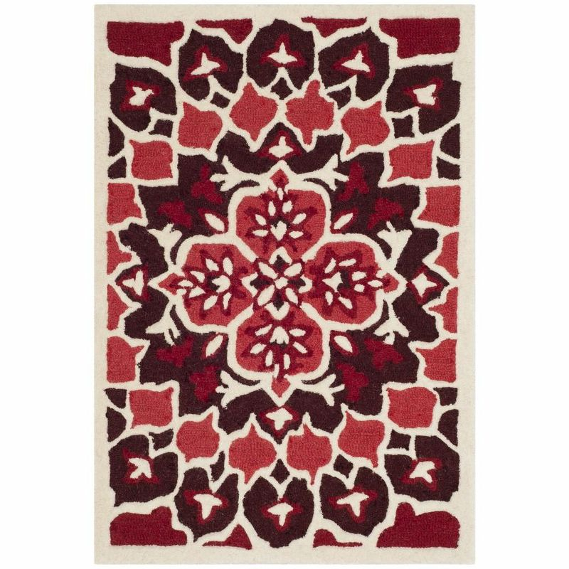 Bellagio BLG610 Hand Tufted Accent Rug - Red/Ivory - 2'x3' - Safavieh.