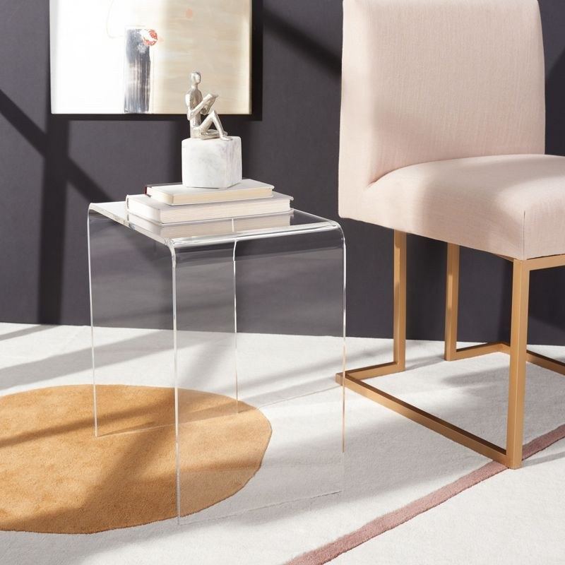 Pryor Acrylic Side Table - Clear - Safavieh.