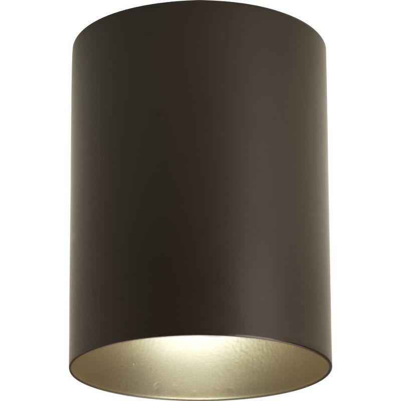 Progress Lighting, Cylinder, 1 Light, Flush Mount, Antique Bronze, Aluminum, LED, 5" Flush Mount Cylinder