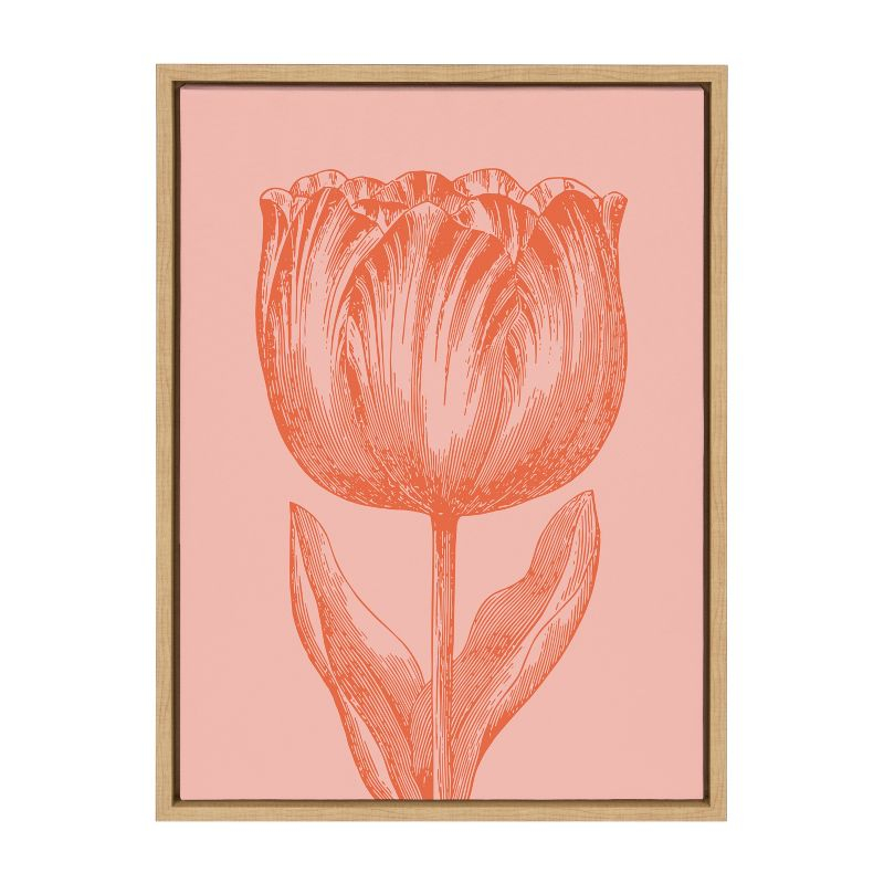 Red Barrel Studio® " Tulip In Pink And Orange " by Apricot + Birch (Beth Vassalo) Painting Print