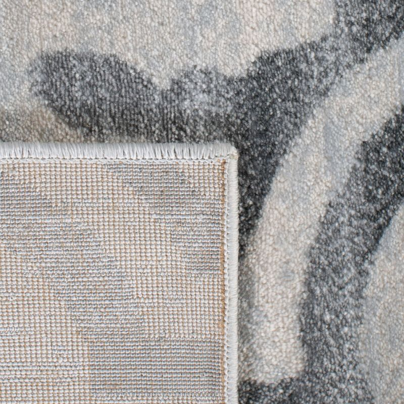 Isabella ISA956 Power Loomed Area Rug - Grey/Ivory - 4'x6' - Safavieh