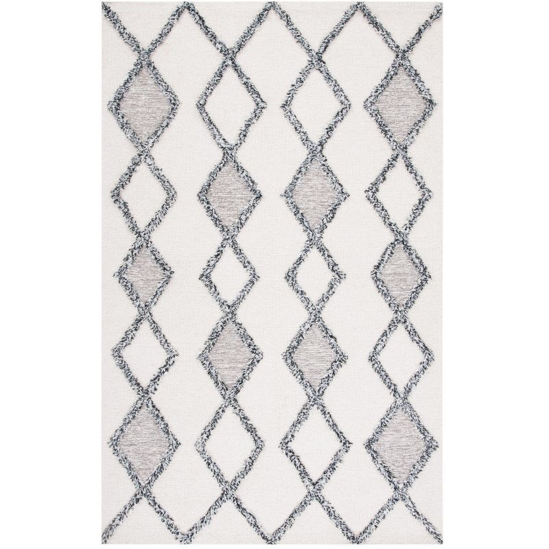 Casablanca CSB978 Hand Tufted Indoor Area Rug - Ivory/Black - 6'x9' - Safavieh