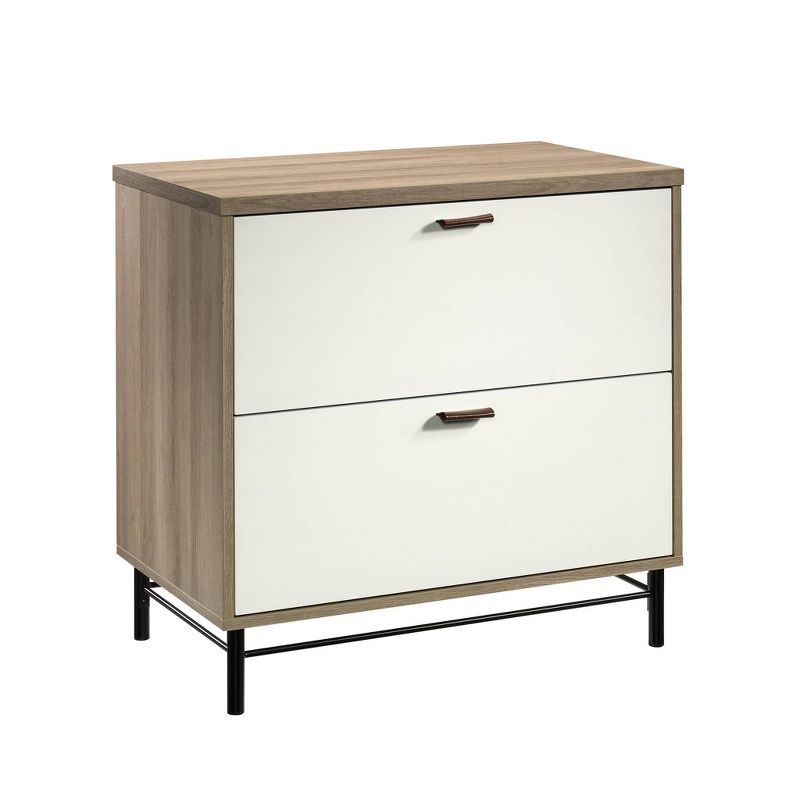 2 Drawer Anda Norr Lateral File Cabinet Sky Oak - Sauder: Home Office Storage, Interlocking Safety System
