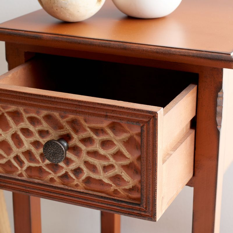 Ernest End Table - AMH4080A - Dark Brown - Safavieh Couture