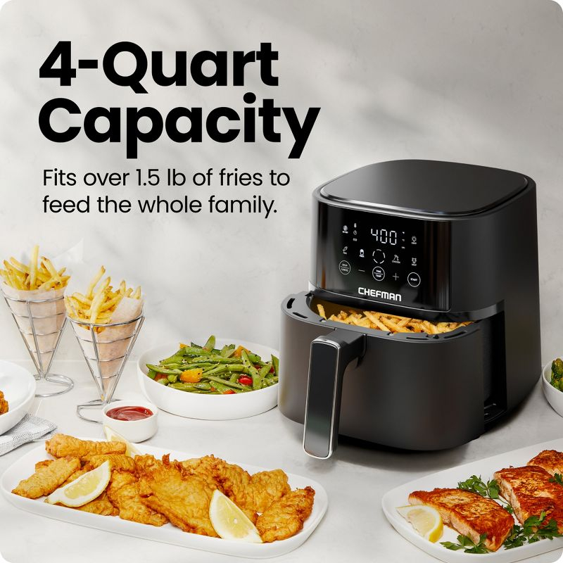 Chefman 4 Liter Air Fryer Black