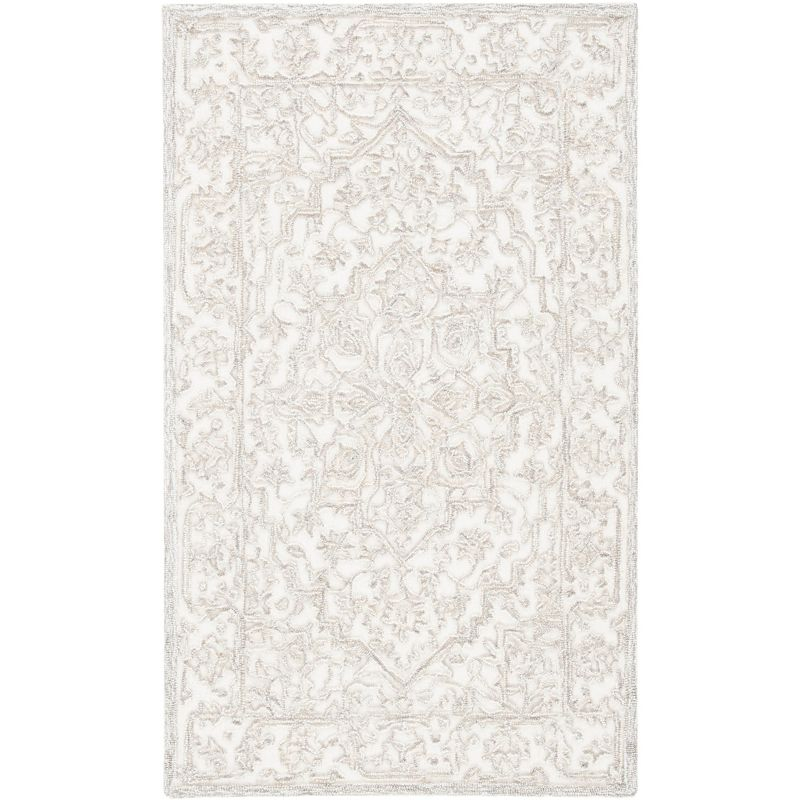 Trace TRC302 Hand Tufted Area Rug - Ivory/Natural - 3'x5' - Safavieh.