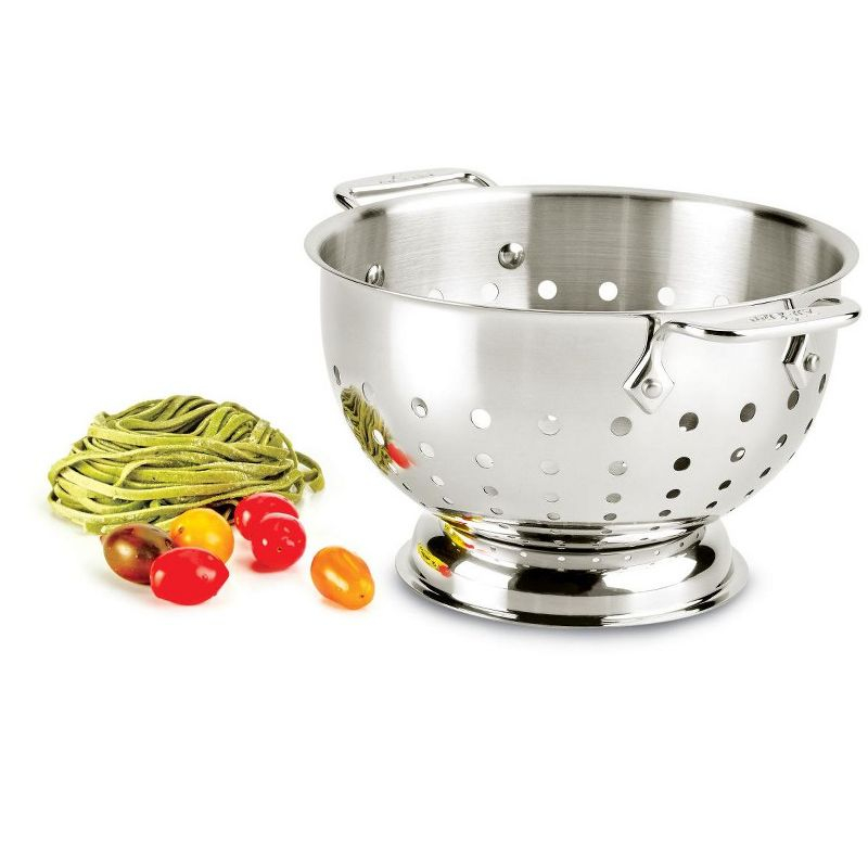 All-Clad 3 Quart Stainless Steel Colander, Silver