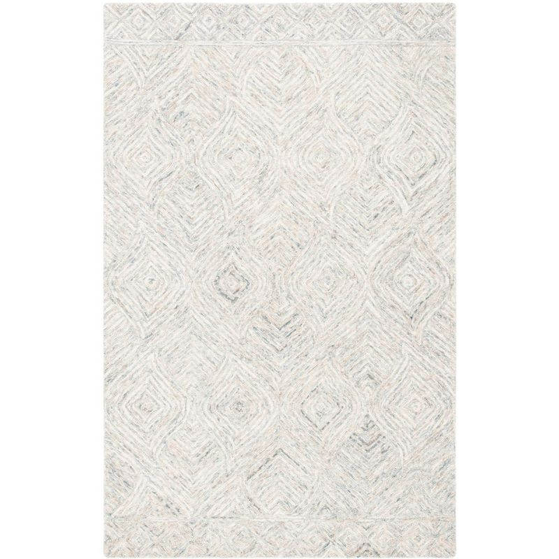 Ikat IKT703 Hand Tufted Accent Rug - Beige/Grey - 3'x5' - Safavieh