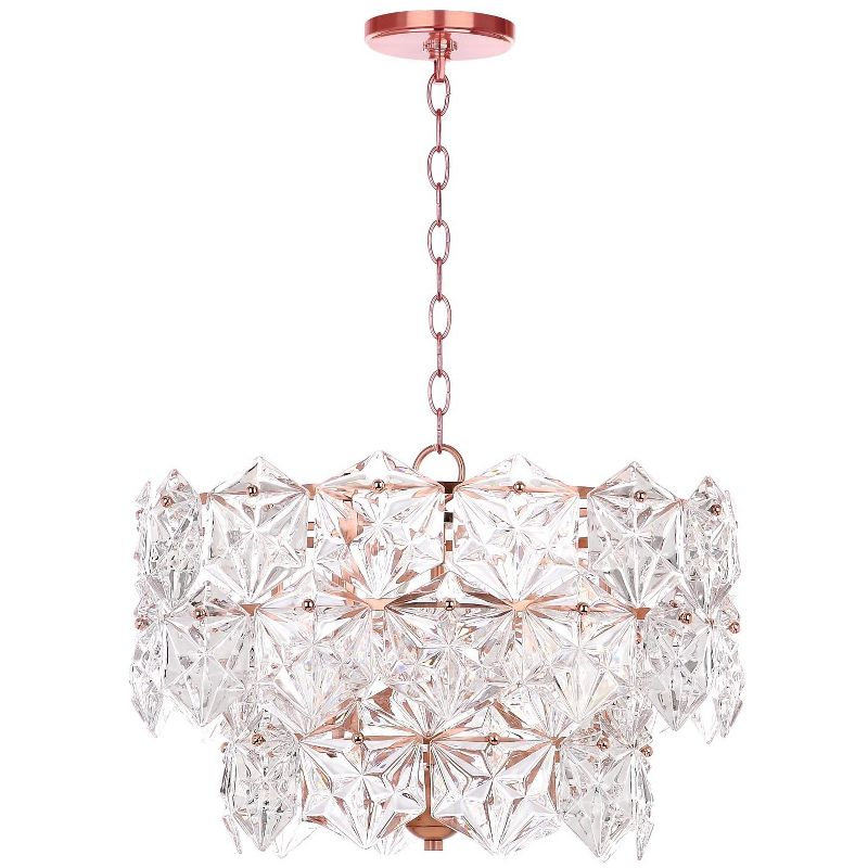Sia 4 Light 19" Pendant - PND4001 - Clear/Copper - Safavieh