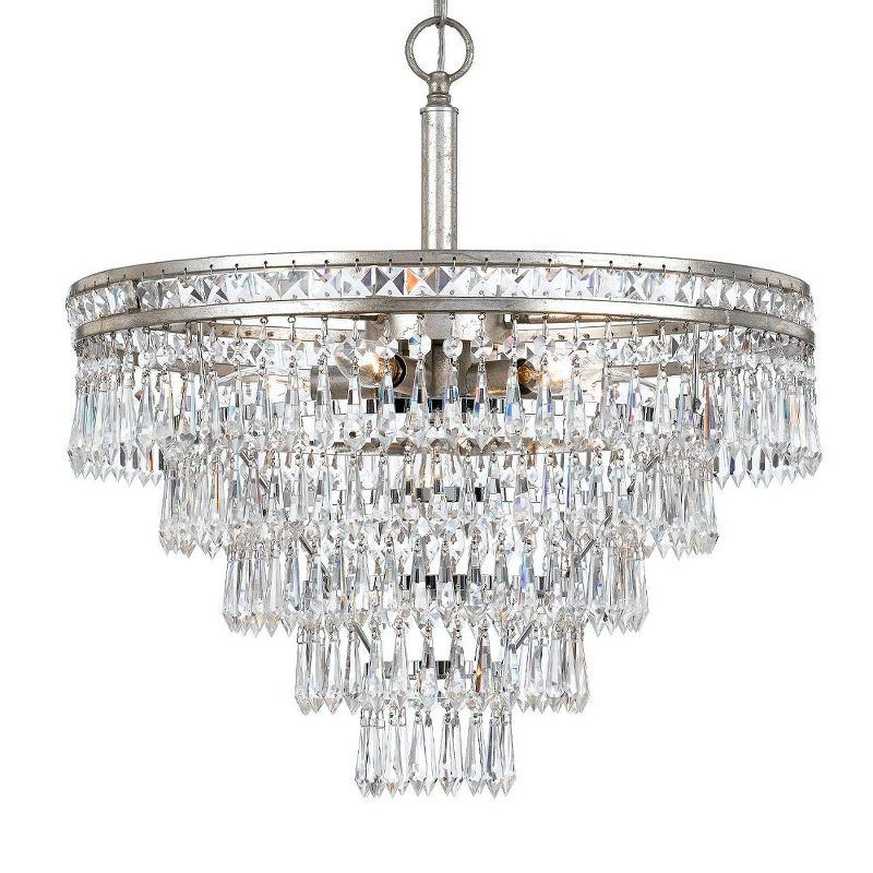 Crystorama Lighting Mercer 7 - Light Chandelier in  Olde Silver