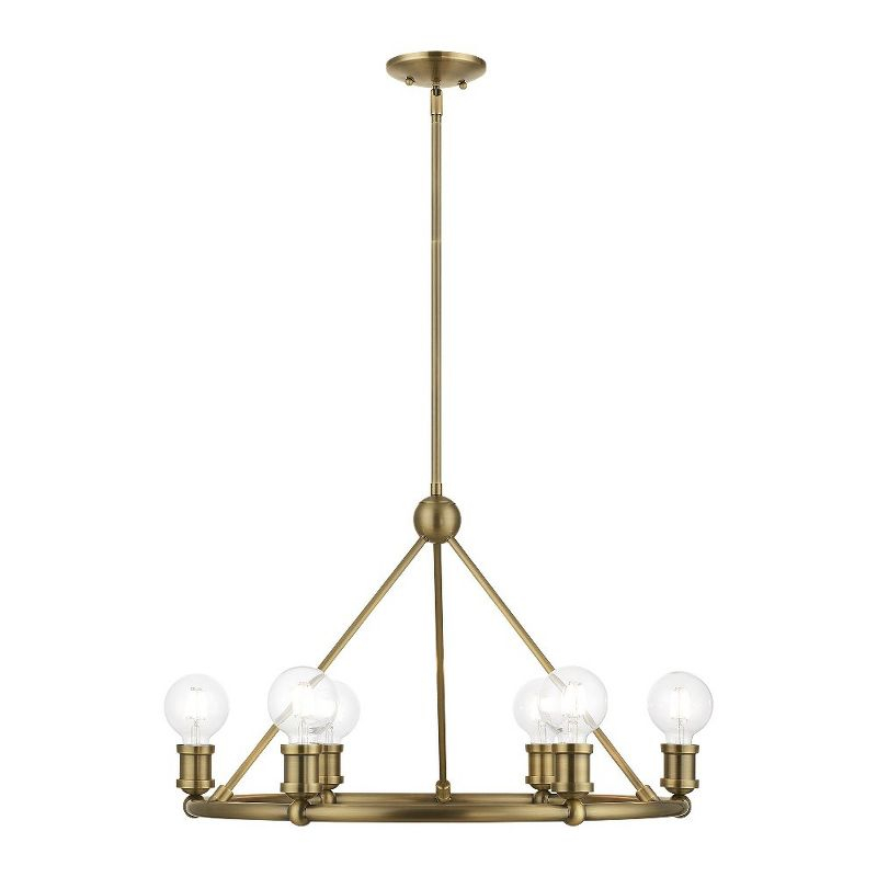 Livex Lighting Lansdale 6 - Light Chandelier in  Antique Brass