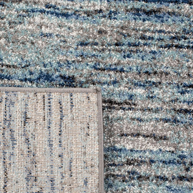 Galaxy GAL113 Power Loomed Indoor Runner - Blue/Grey - 2'3"x8' - Safavieh