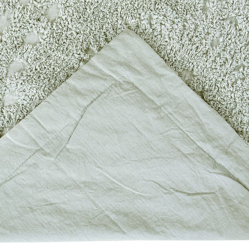 Euro Rio Collection 100% Cotton Tufted Unique Luxurious Floral Design Pillow Sham Sage - Better Trends