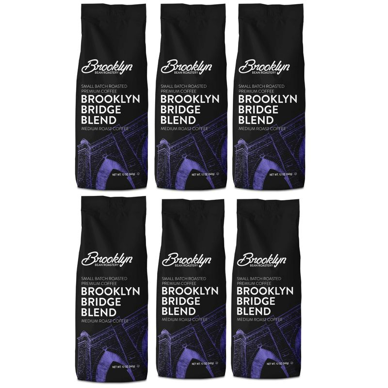 Brooklyn Beans Brooklyn Bridge, Medium Roast, 6 pack  (72 ounces total)