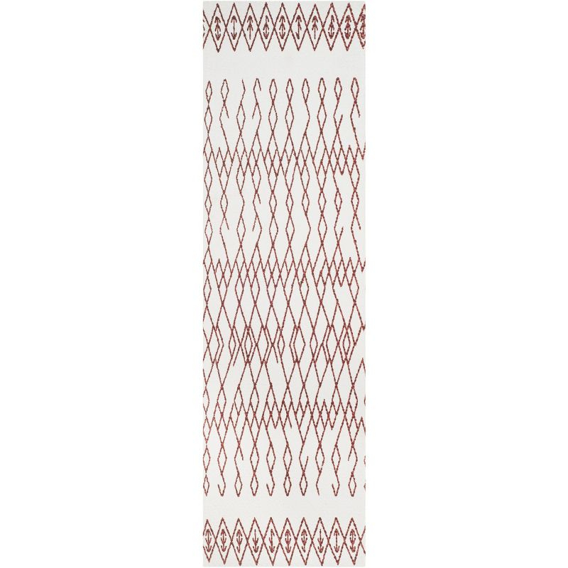 Cedar Brook CDR501 Loomed Indoor Runner Rug - Ivory/Rust - 2'3"x6' - Safavieh
