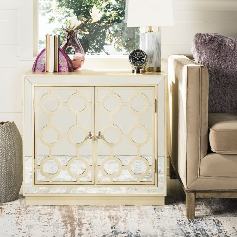 Kaia 2 Door Chest - CHS6404 - Antique Beige/Mirror - Safavieh