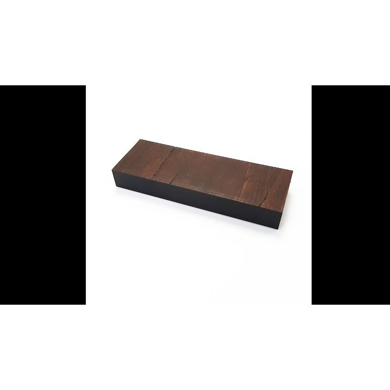 39"x27" Wildwood Narrow Framed Wall Mirror Brown - Amanti Art: Beveled, Rectangular, Polystyrene Frame