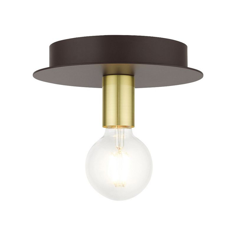 Livex Lighting Hillview 1 - Light Flush Mount in  Black