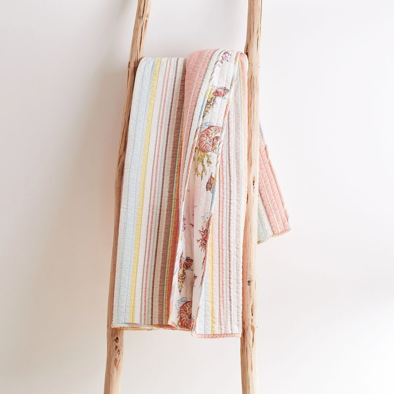 Brighton Coral Throw - One Quilted Throw - Levtex Home