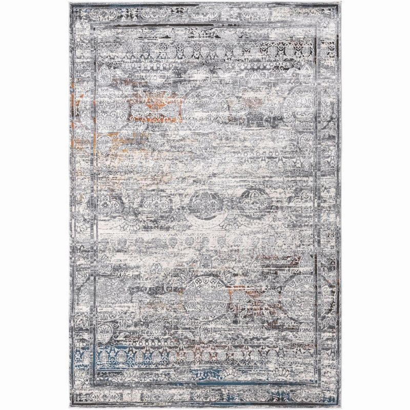 Unique Loom Finsbury Collection Area Rug - Charlotte (5' 3" x 8' Rectangle Multi/Gray)