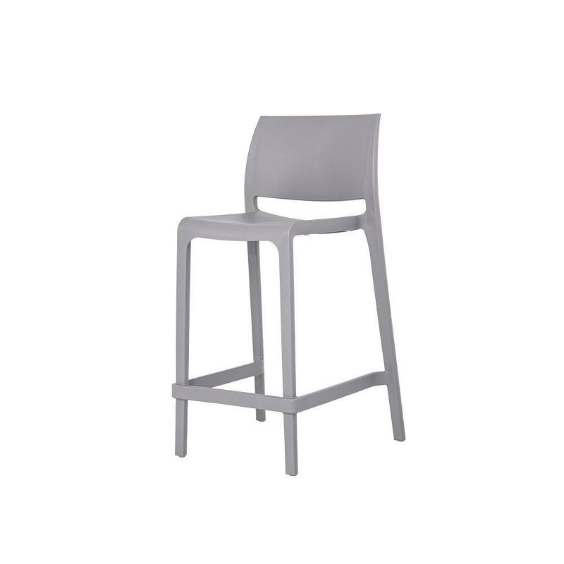 2pk Sensilla Stackable Counter Stools Gray - Lagoon