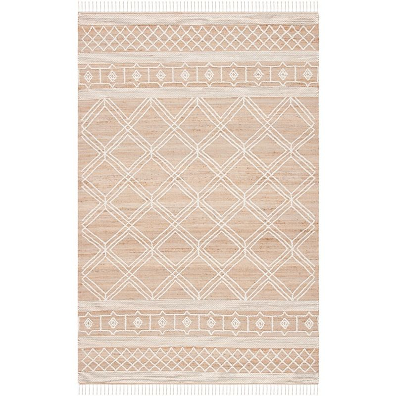 Kilim KLM454 Hand Woven Area Rug - Natural/Ivory - 3'x5' - Safavieh.