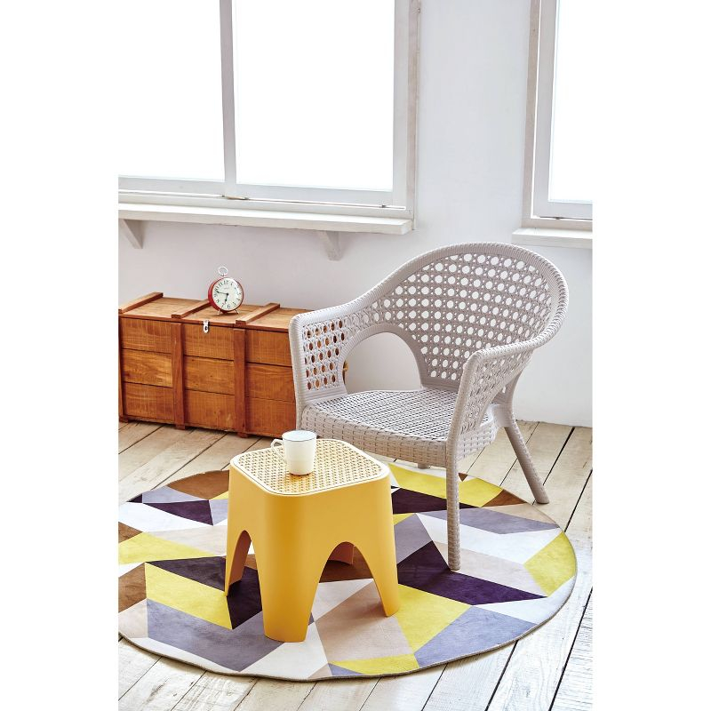 2pc Mallorca Stackable Rattan Top Side Table - Gold - Lagoon