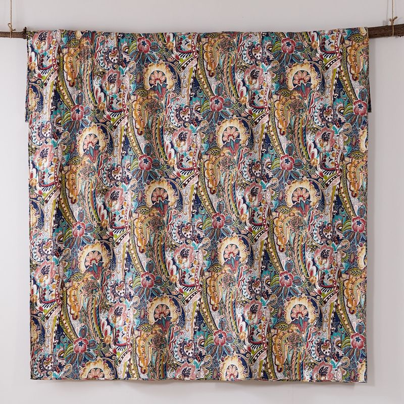 Nanette Floral Quilt Set - Twin/Twin XL Quilt and One Standard Sham Navy - Levtex Home