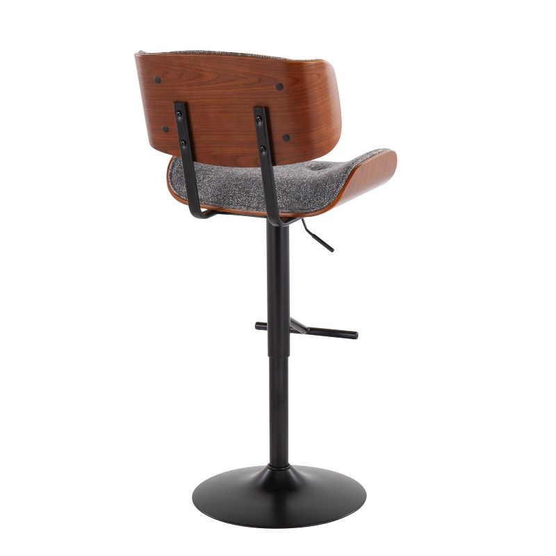 Set of 2 Lombardi Mid-Century Modern Adjustable Counter Height Barstool - Lumisource