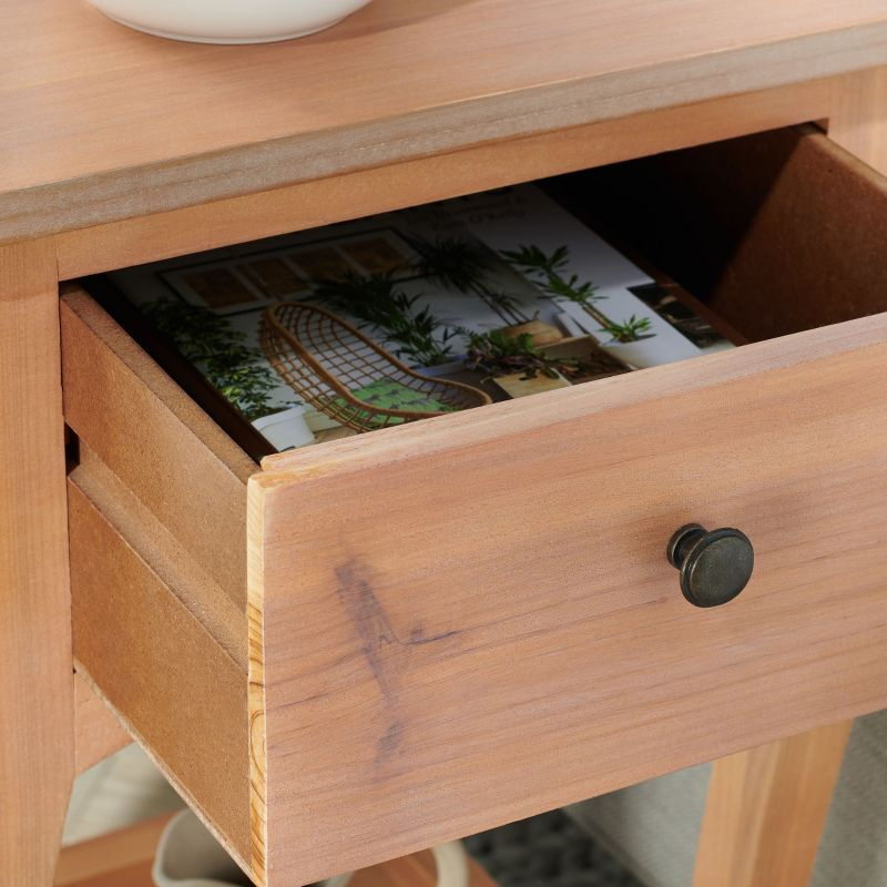 Thelma End Table - AMH6619C - Honey Natural - Safavieh Couture