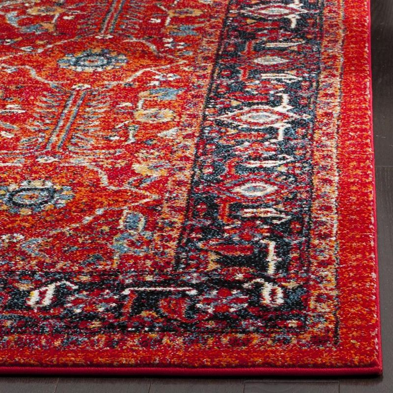 Vintage Hamadan VTH220 Power Loomed Indoor Area Rug - Orange/Navy - 6'7"x9' - Safavieh.