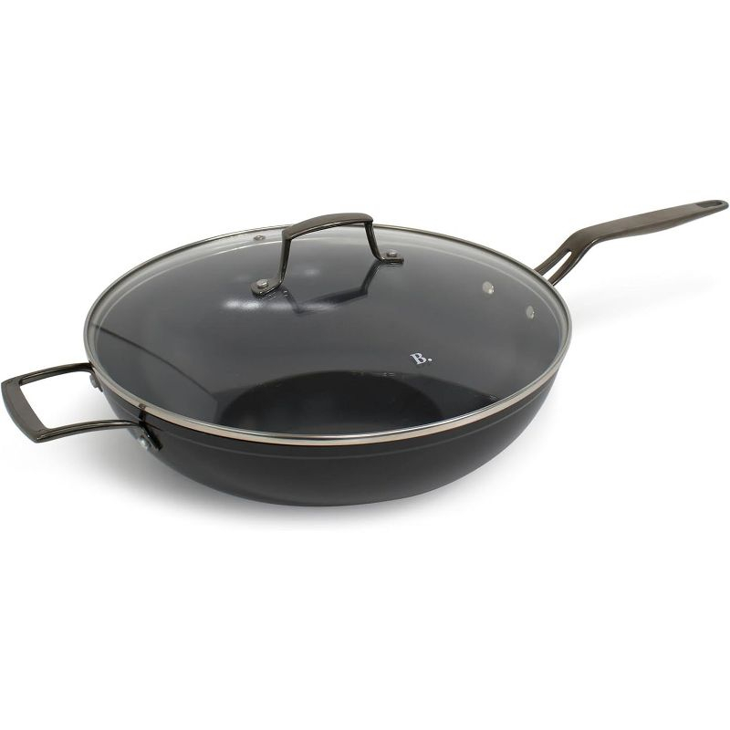 Blu. Cookware 12.6” Wok with Lid, Durable Non-Stick Stir Fry Pan