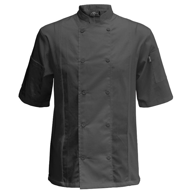Chef Code Cool Breeze Side Vent Chef Coat, Short Sleeves White XS