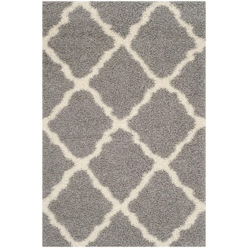 Dallas Shag SGD257 Power Loomed Indoor Area Rug - Grey/Ivory - 5'1"x7'6" - Safavieh.