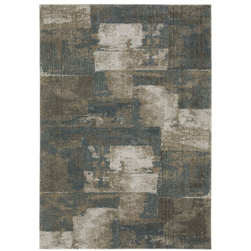 Oriental Weavers Alton 532B9 Teal/ Grey Indoor Area Rug - 5'3" x 7'6"