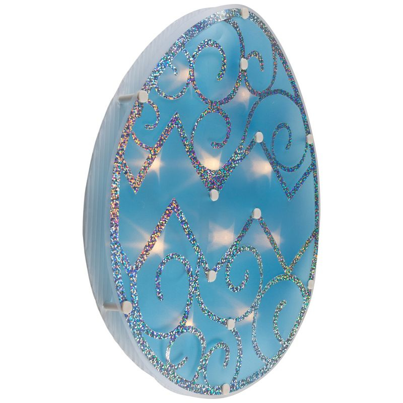 Northlight Lighted Easter Egg Window Decoration - 12" - Blue