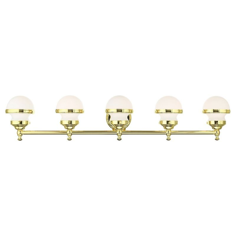 Livex Lighting Oldwick 5 - Light Vanity in  Polished Brass