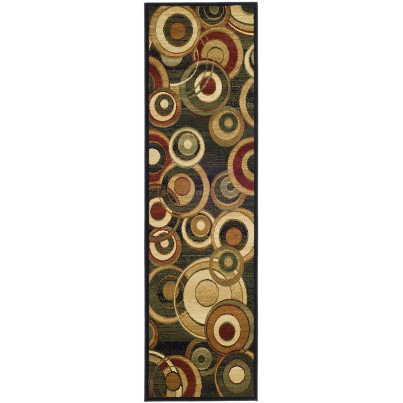 Lyndhurst LNH225 Power Loomed Runner Rug - Black/Multi - 2'3"x8' - Safavieh