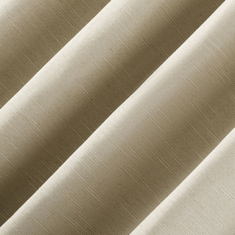 50"x84" Archaeo Total Blackout Textured Linen Blend Grommet Top Curtain Panel Stone: Modern Noise-Reducing Indoor Panel