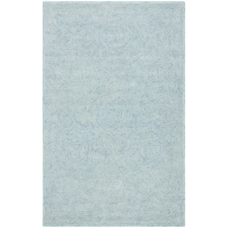 Ikat IKT506 Hand Tufted Area Rug - Aqua - 5'x8' - Safavieh