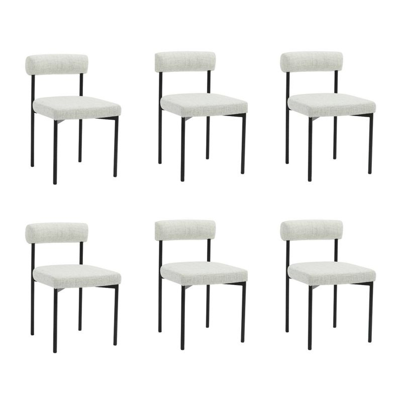 Nathan James Set of 6 Dahlia Dining Chairs Gray