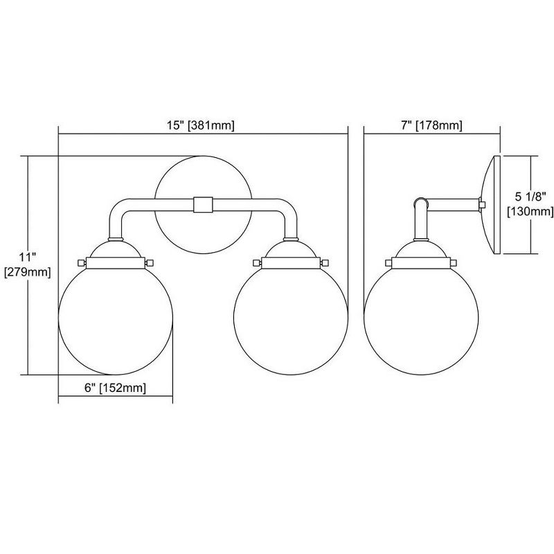 Thomas Lighting Beckett 2 - Light Vanity in  Oil Rubbed Bronze
