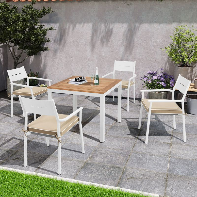 Crestlive Products Outdoor Chair Cushions Set of 2 Fade Resistant Beige