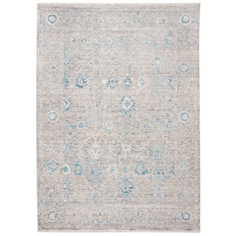 Dream DRM408 Power Loomed Indoor Area Rug - Grey/Blue - 6'7" Round - Safavieh
