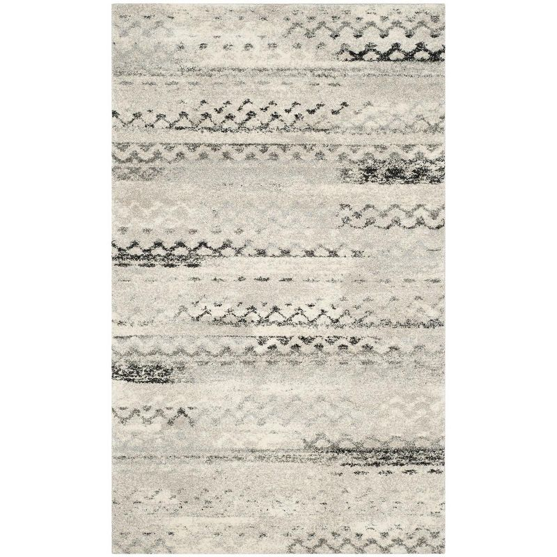 Retro RET2136 Power Loomed Indoor Area Rug - Cream/Grey - 5'3"x8' - Safavieh.