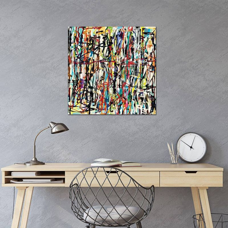 iCanvas 26"x26" Pollock Wink VII by Angel Estevez Canvas Print Wall Art